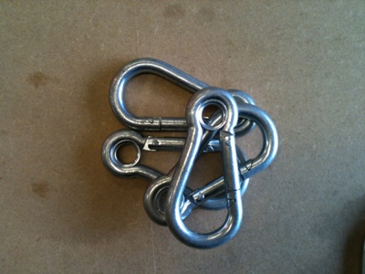 Medium Carbine Hooks (each) 80mm x 8mm (With eyelet)